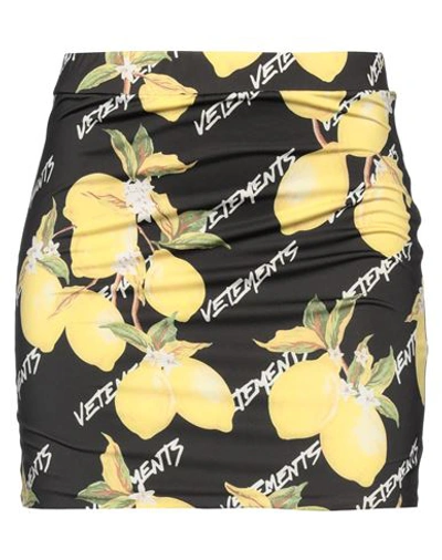 Shop Vetements Woman Mini Skirt Lead Size M Polyamide, Elastane In Grey