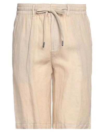 Shop Richmond X Man Shorts & Bermuda Shorts Beige Size 40 Linen