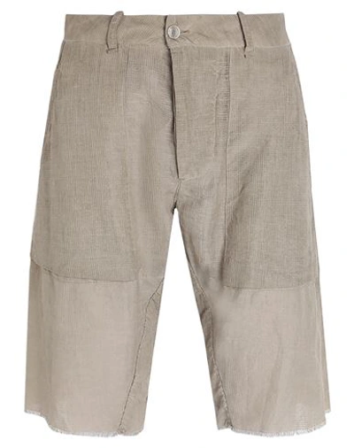 Shop Masnada Man Shorts & Bermuda Shorts Khaki Size 32 Cotton, Linen, Polyamide In Beige