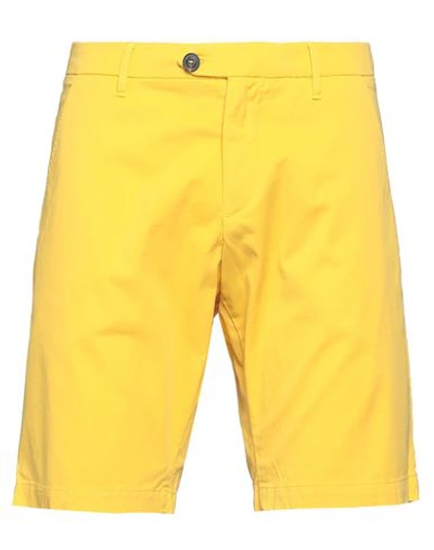 Shop Roy Rogers Roÿ Roger's Man Shorts & Bermuda Shorts Yellow Size 40 Cotton, Elastane