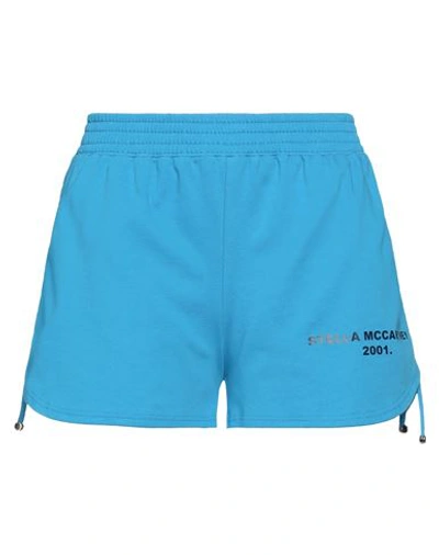 Shop Stella Mccartney Woman Shorts & Bermuda Shorts Azure Size S Cotton In Blue