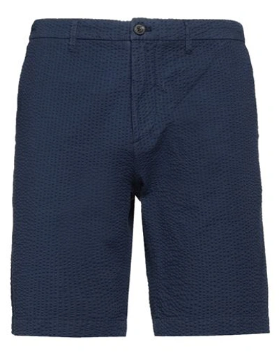 Shop Roy Rogers Roÿ Roger's Man Shorts & Bermuda Shorts Navy Blue Size 35 Cotton