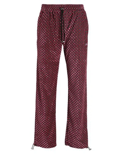 Shop Amiri Man Pants Garnet Size L Polyester, Viscose In Red