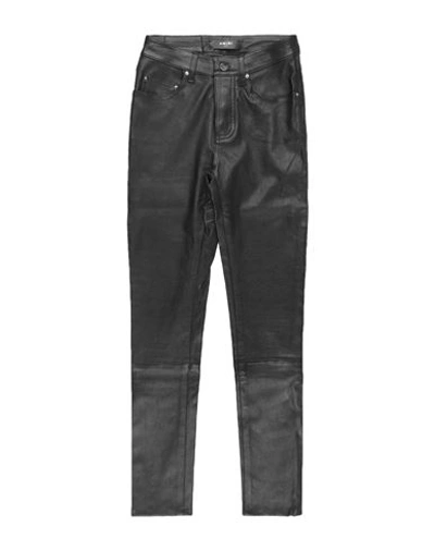 Amiri Woman Pants Black Size 6 Leather In Black