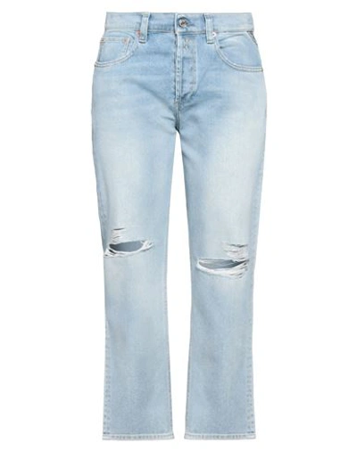 Shop Replay Woman Jeans Blue Size 31 Cotton, Elastane