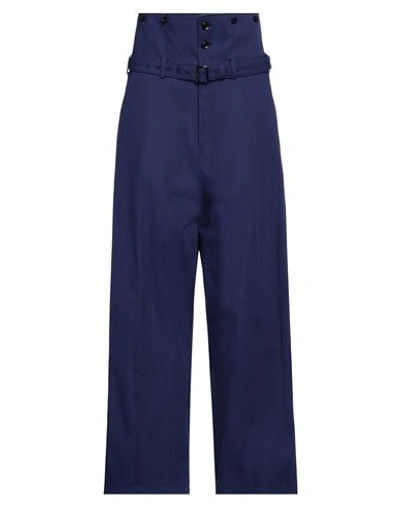 Shop Y's Yohji Yamamoto Woman Pants Blue Size 2 Cotton In Purple