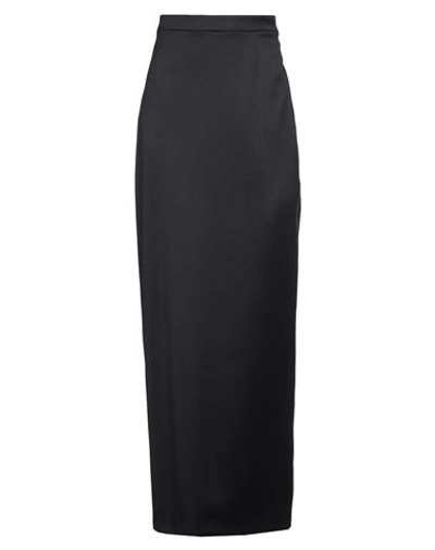 Shop Ann Demeulemeester Woman Maxi Skirt Black Size 10 Virgin Wool, Polyamide