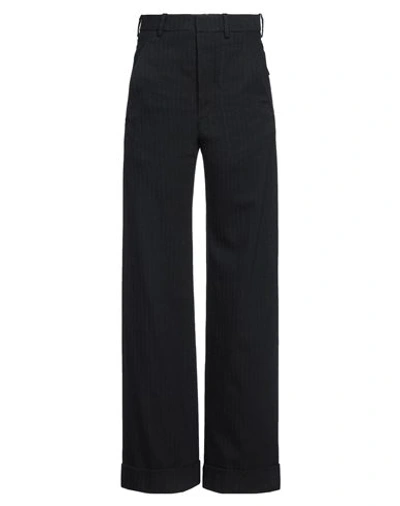 Ann Demeulemeester Woman Pants Black Size 8 Virgin Wool, Elastane, Glass In Black