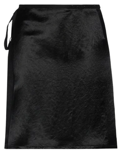 Shop Ann Demeulemeester Woman Mini Skirt Black Size 10 Acetate, Cotton, Glass