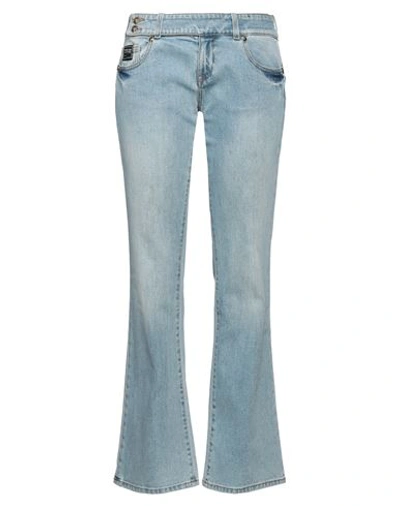Shop Versace Jeans Couture Woman Jeans Blue Size 26 Cotton, Elastane