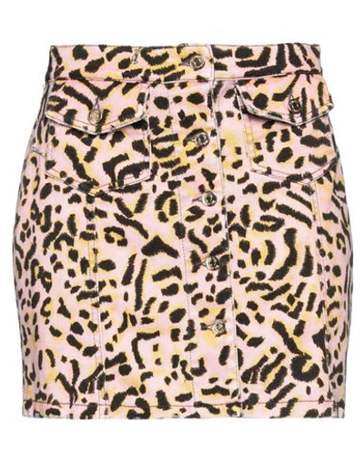 Shop Just Cavalli Woman Denim Skirt Pink Size 4 Cotton, Elastane