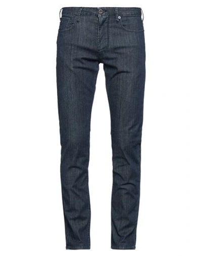 Shop Emporio Armani Man Denim Pants Blue Size 31w-32l Cotton, Elastomultiester, Elastane