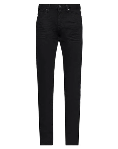 Shop Emporio Armani Man Jeans Black Size 28 Cotton, Elastane