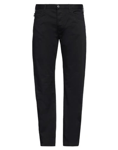 Shop Emporio Armani Man Pants Black Size 40 Cotton, Elastane