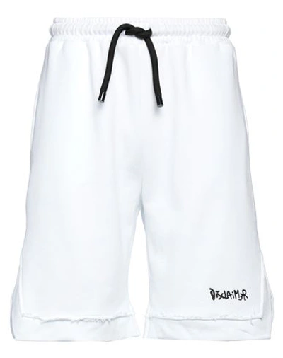 Shop Disclaimer Man Shorts & Bermuda Shorts White Size Xl Cotton