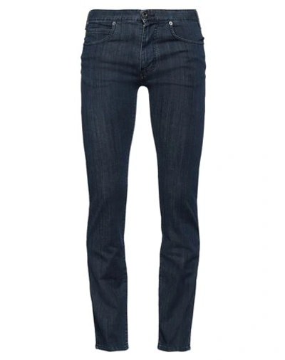 Shop Emporio Armani Man Jeans Blue Size 31w-32l Cotton, Elastomultiester, Elastane