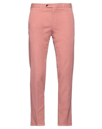 Shop Germano Man Pants Pastel Pink Size 38 Cotton, Elastane