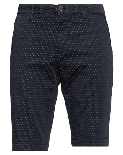 Shop Luca Bertelli Man Shorts & Bermuda Shorts Midnight Blue Size 32 Cotton, Elastane