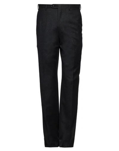 Shop Brioni Man Pants Black Size 34 Virgin Wool