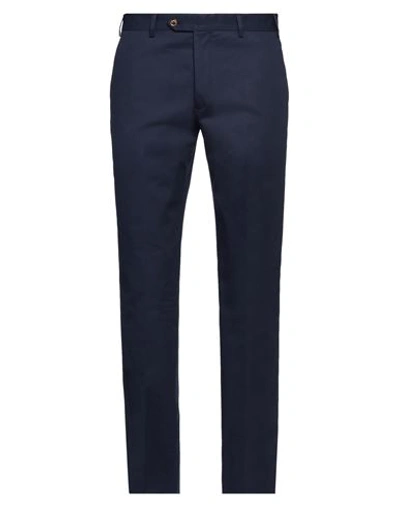 Shop Andrea Barberi Man Pants Navy Blue Size 38 Cotton, Elastane