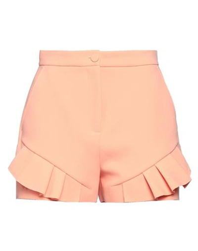 Shop Msgm Woman Shorts & Bermuda Shorts Apricot Size 6 Polyester, Viscose, Elastane In Orange