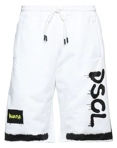 Shop Disclaimer Man Shorts & Bermuda Shorts White Size Xl Cotton