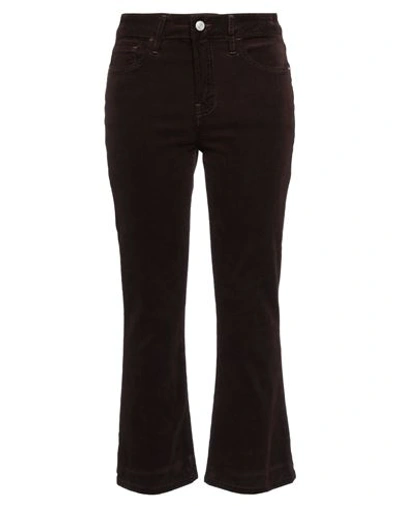 Frame Le Crop Mini Boot Jean In Houndstooth Shine In Brown