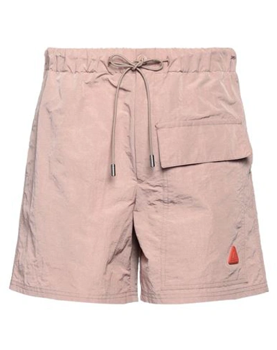 Shop Emporio Armani Man Shorts & Bermuda Shorts Pastel Pink Size 38 Polyamide, Thermoplastic Polyurethane