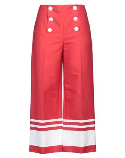 Shop Boutique Moschino Woman Pants Red Size 8 Cotton, Polyamide