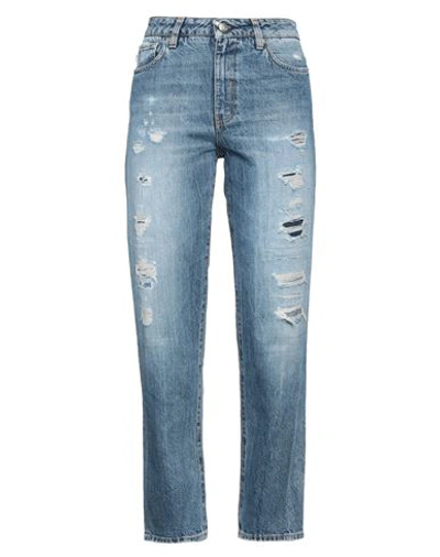 2w2m Woman Jeans Blue Size 27 Cotton, Hemp, Polyester In Blue