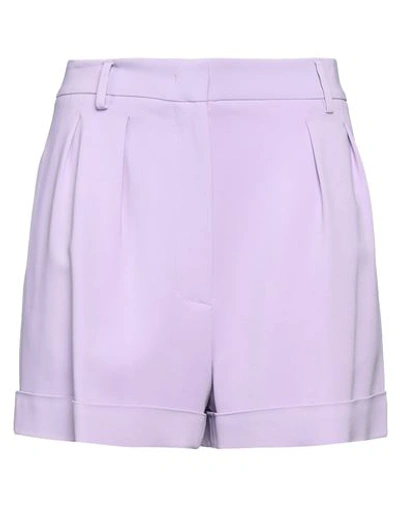 Shop Moschino Woman Shorts & Bermuda Shorts Light Purple Size 10 Viscose, Elastane