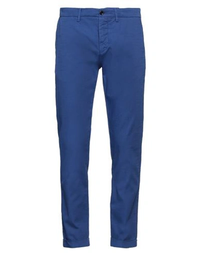 Shop Harmont & Blaine Man Pants Blue Size 32 Cotton, Elastane