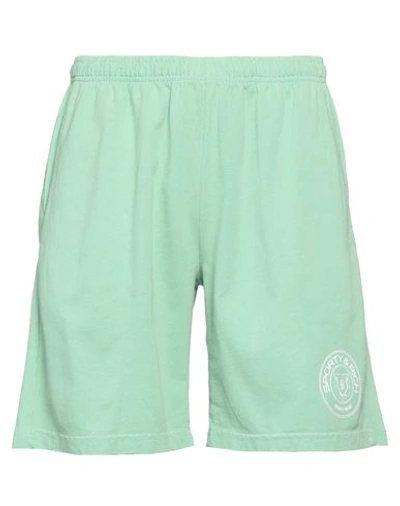 Shop Sporty And Rich Sporty & Rich Man Shorts & Bermuda Shorts Light Green Size L Cotton