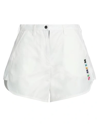 Shop Emporio Armani Woman Shorts & Bermuda Shorts White Size 6 Cotton