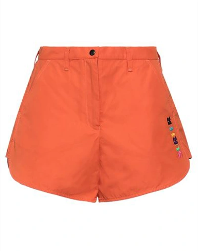 Emporio Armani Woman Shorts & Bermuda Shorts Orange Size 6 Cotton In Orange