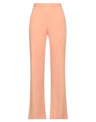 Shop Imperial Woman Pants Salmon Pink Size Xl Polyester, Elastane