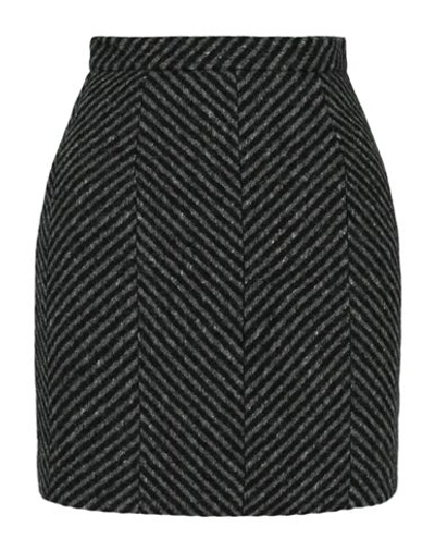 Shop Off-white Chevron Tailored Mini Skirt Woman Mini Skirt Black Size 4 Wool