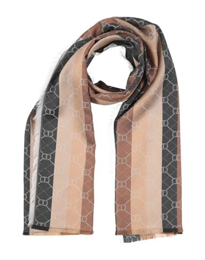 Shop Twinset Woman Scarf Sand Size - Polyester, Modal In Beige
