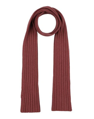 Gran Sasso Man Scarf Brick Red Size - Virgin Wool, Viscose, Cashmere In Red
