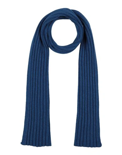 Shop Gran Sasso Man Scarf Azure Size - Virgin Wool, Viscose, Cashmere In Blue