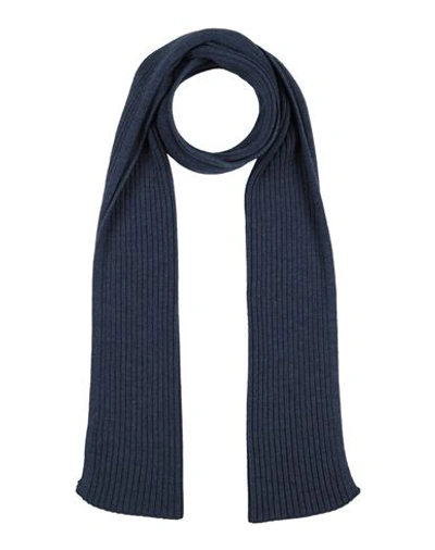 Gran Sasso Man Scarf Slate Blue Size - Virgin Wool In Blue