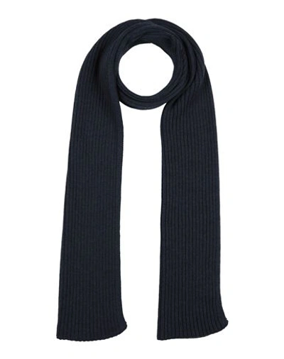 Shop Gran Sasso Man Scarf Navy Blue Size - Virgin Wool