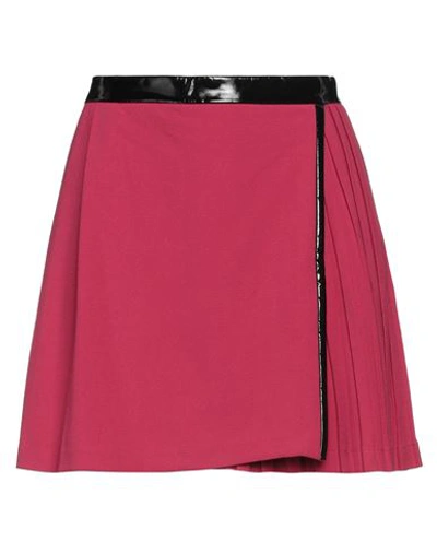 Shop Pinko Woman Mini Skirt Magenta Size 6 Cotton, Polyester, Viscose, Elastane