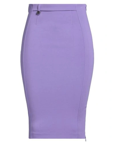 Shop Pinko Woman Midi Skirt Purple Size 4 Viscose, Polyamide, Elastane