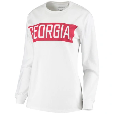Shop Pressbox White Georgia Bulldogs Big Block Whiteout Long Sleeve T-shirt