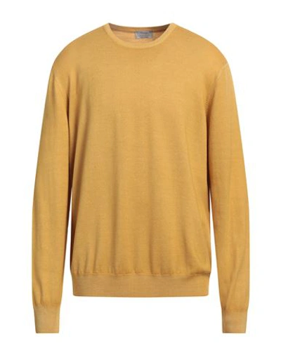 Shop Gran Sasso Man Sweater Mustard Size 48 Virgin Wool In Yellow