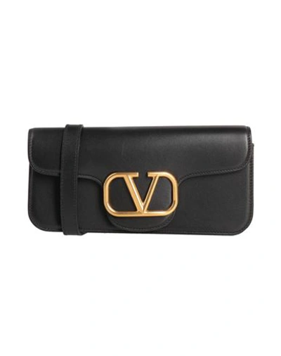 Shop Valentino Garavani Woman Cross-body Bag Black Size - Soft Leather