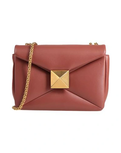 Shop Valentino Garavani Woman Cross-body Bag Brick Red Size - Leather