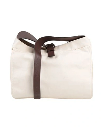 Shop Colville Woman Cross-body Bag Cream Size - Textile Fibers, Leather In White