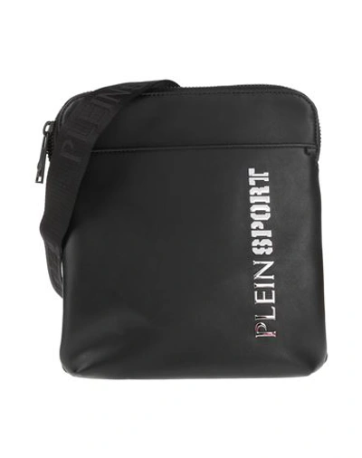 Shop Plein Sport Man Shoulder Bag Black Size - Textile Fibers